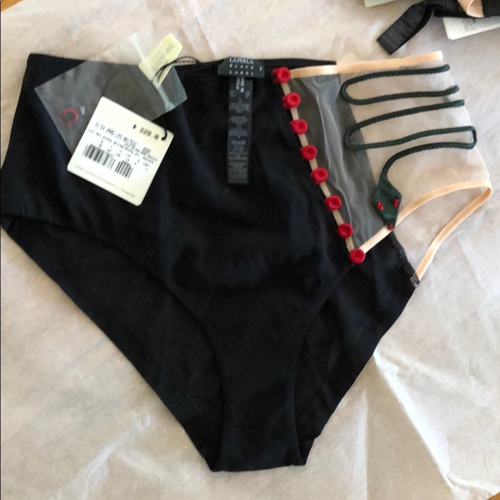 La Perla high waisted panties snake head Swarovski